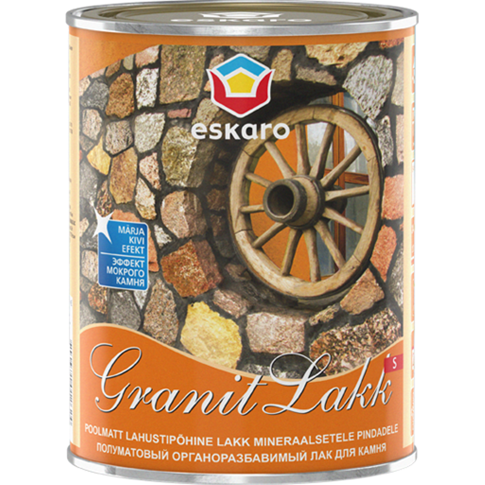 Eskaro Granit Lakk S, лак для камня повышенной атмосферостойкости, 1л - фото 1 - id-p1701881011
