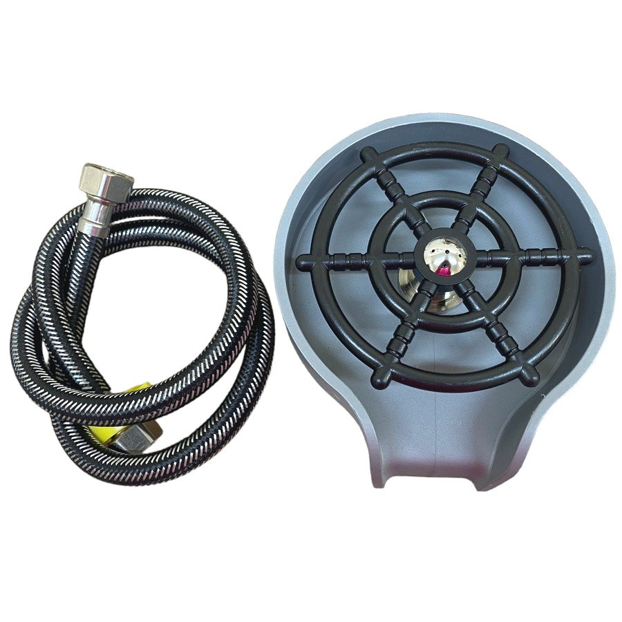 Ополіскувач для склянок чашок кухоль келихів ринзер колір сірий, фото 1