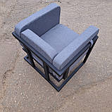 Крісло ЛОФТ Престон + м'які, водонепроникні, комфортні, зі знімними чохлами подушки для офісу, дому, дачі, фото 8