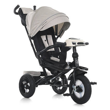 Дитячий триколісний велосипед - коляска Turbo Trike MT 1007-12 з батьківською ручкою Бежевий