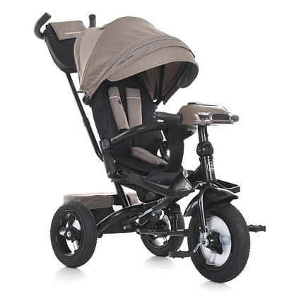 Дитячий триколісний велосипед - коляска Turbo Trike MT 1007-5 з батьківською ручкою Коричнево-сірий