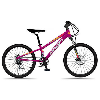 Велосипед гірський двоколісний однопідвісний алюмінієвий Profi MTB2601 26 дюймів рама 13" Рожевий