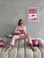 Трендовая черная женская атласная пижама victoria secret, красивая пижамка в стиле виктория сикрет для девушек Розовый, S