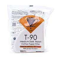 Фильтры CAFEC Medium Dark Roast T-90 на 2-4 чашки белые 100 шт