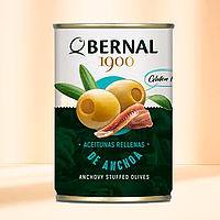 Оливки Bernal фаршировані анчоусом ж/б 292 гр. Іспанія