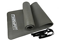 Коврик для фитнеса и йоги EasyFit NBR 10 мм Серый htp топ