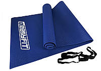 Коврик для йоги и фитнеса EasyFit ПВХ (PVC) Синий htp топ