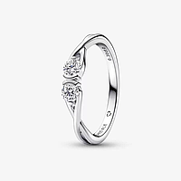 Серебряное кольцо Пандора с кубичным цирконием