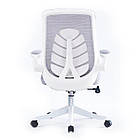 Крісло поворотне GLORY сіре/білий каркас, фото 3