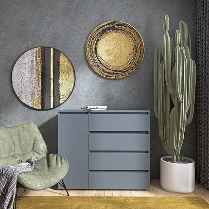 Комод Еверест КЛ-3 Лайт (телескопічні) 105х38х93 см Графіт (DTM-4898), фото 1