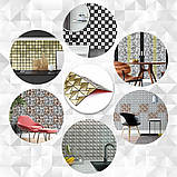 Самоклеюча алюмінієва плитка Зелене золото зі стразами SW-00001172, фото 5