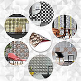 Самоклеюча алюмінієва плитка 300х300х3мм Мідна зі стразами SW-00001416 (D), фото 5