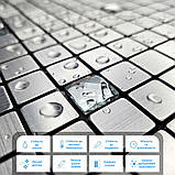 Самоклеюча алюмінієва плитка 300х300х3мм Срібна мозаїка зі стразами SW-00001824 (D), фото 4