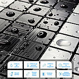 Самоклеюча алюмінієва плитка 300х300х3мм Срібна із чорним мозаїка SW-00001825, фото 4