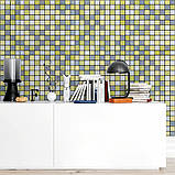 Самоклеюча алюмінієва плитка 300х300х3мм Срібна із золотом шахівниця SW-00001827, фото 6