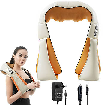Роликовий масажер для шиї та плечей з ІЧ-прогріванням, Massager of Neck Kneading / Масажна накидка з підігрівом