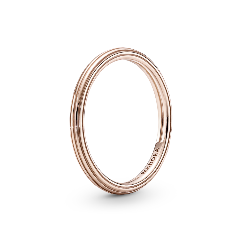 Срібна каблучка з покриттям 14k рожевим золотом