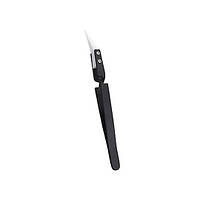 Пінцет антистатичний із керамічним наконечником, малий вигин чорний