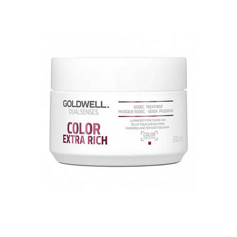 Маска 60 сек. для товстого та пористого фарбованого волосся Goldwell DSN Color Extra Rich 200 мл (4021609061120), фото 1
