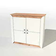 Тумба 4-х дверна закрита Еверест Нордік-980 98х38х92 см Білий + Дуб крафт золотий (DTM-5527)