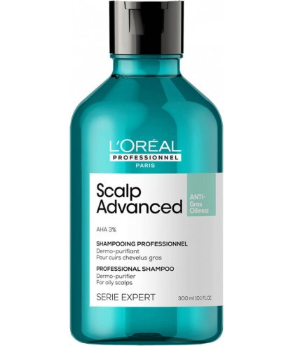 Очищувальний шампунь для схильного до жирності волосся L'Oreal Professionnel Scalp Advanced, 300 мл (3474637106461)