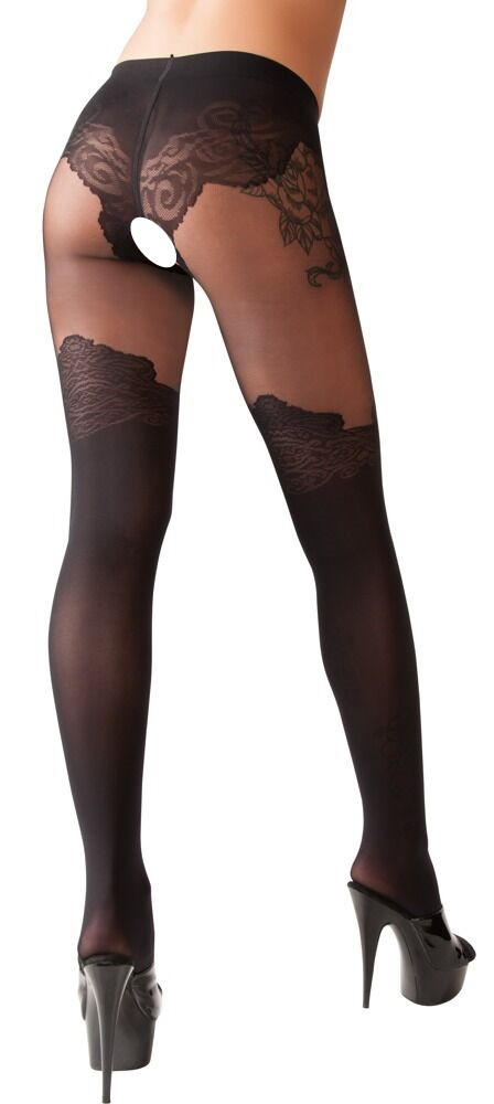 Еротичні колготки з вирізом Cottelli Collection Crotchless Tights від Orion
