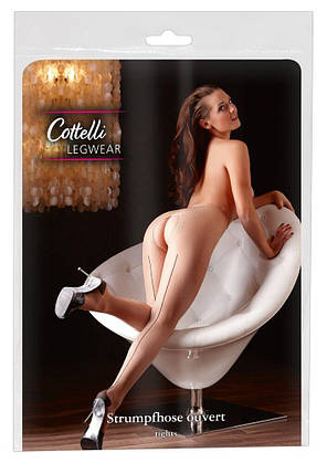 Еротичні колготки з вирізом Cottelli Collection Crotchless Tights від Orion, фото 4