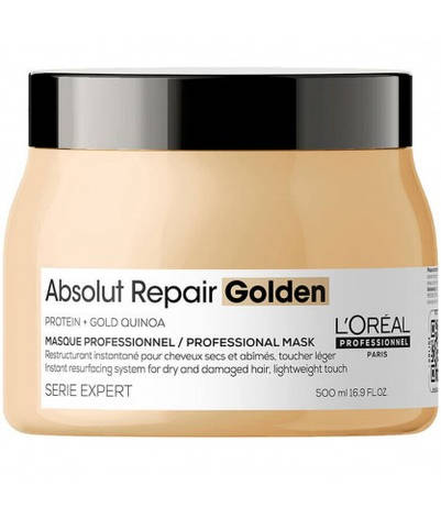 Маска для відновлення пошкодженого волосся L’Oréal Professionnel Série Expert Absolut Repair Golden , 500 мл, фото 1