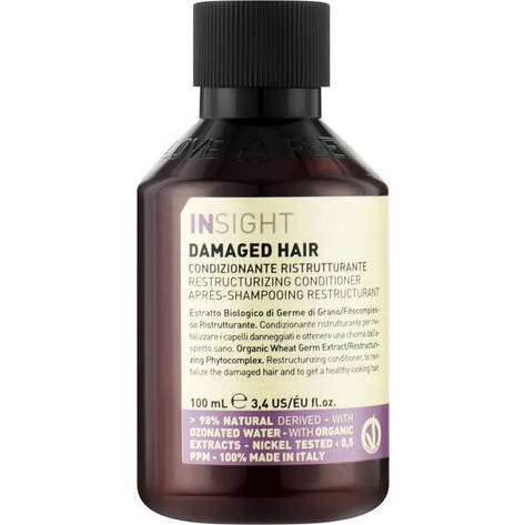 Відновлювальний кондиціонер для пошкодженого волосся Insight Restructurizing Conditioner, 100 мл, фото 1