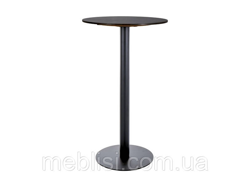 Круглий барний стіл BT-007 кераміка чорний мат/ножка чорний мат 60*60*105 (Signal)