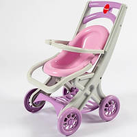 Пластиковая коляска для кукол Doloni Toys (0122/04) устойчивая и стильная