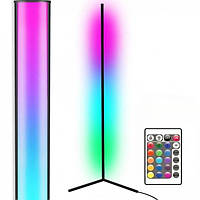 Підлогова кутова лампа-торшер RGB STAND 1.2 м LED світильник збірний із пультом