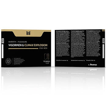 BLACKBULL BY SPARTAN- VIGORMEN & CLIMAX EXPLOSION GREATER PLEASURE FOR MEN 10 CAPSULES, фото 3