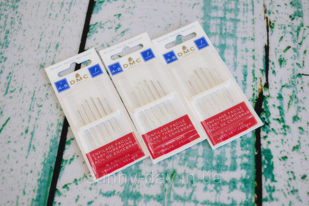 Голки легкодіючі DMC №4-8 для слабозорих, фото 1