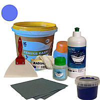 Фарба емаль для реставрації ванн Fеniks Easy 800г колір Синій з набором для реставрації ванн Оригінал