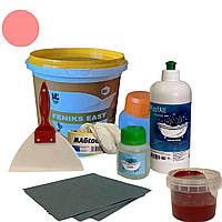 Фарба емаль для реставрації ванн Fеniks Easy 800г колір Червоний з набором для реставрації ванн Оригінал