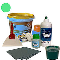 Фарба емаль для реставрації ванн Fеniks Easy 800г колір Зелений з набором для реставрації ванн Оригінал