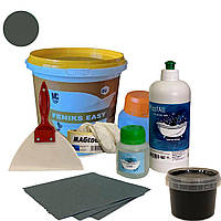 Фарба емаль для реставрації ванн Fеniks Easy 800г колір Сірий з набором для реставрації ванн Оригінал