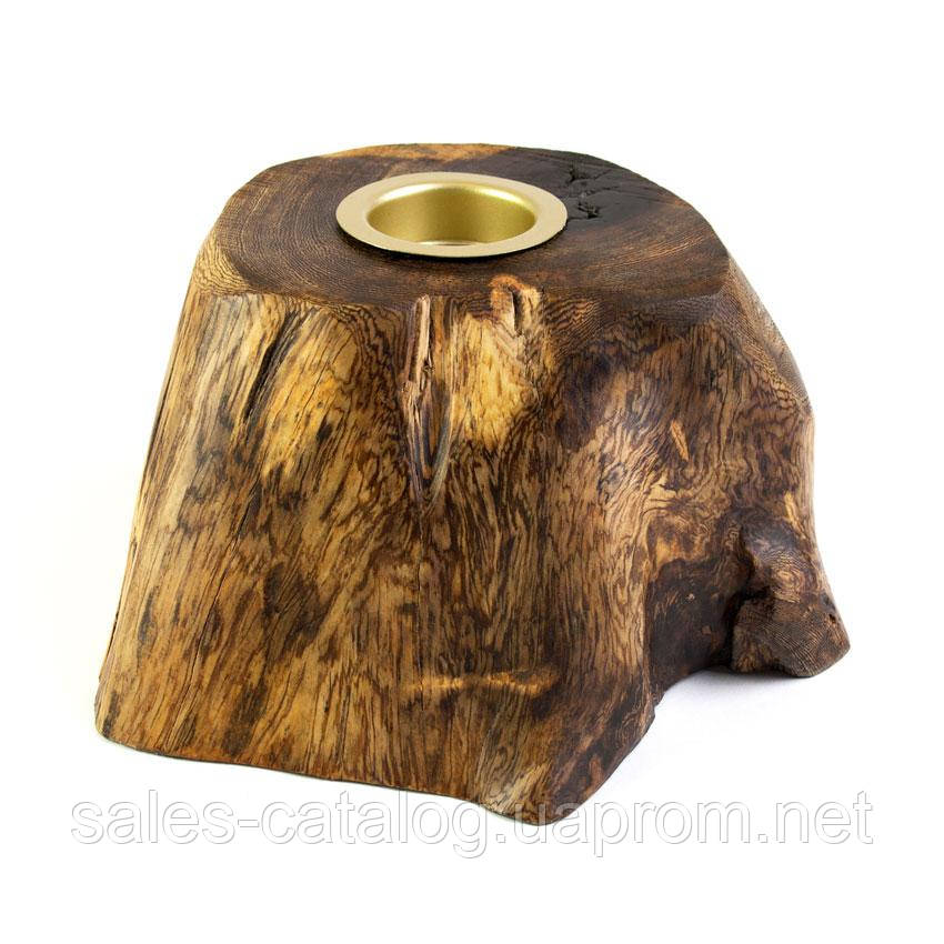 Підсвічник Liu дерев'яний настільний Корінь верби 1 свічка 17,2х17х9,7 см Натуральний (19024) SC, код: 7599373
