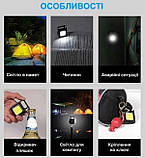 😎Ліхтар-брелок акумуляторний з карабіном та магнітом, металевий, 4 режими LED Type-C 500mAh, фото 2