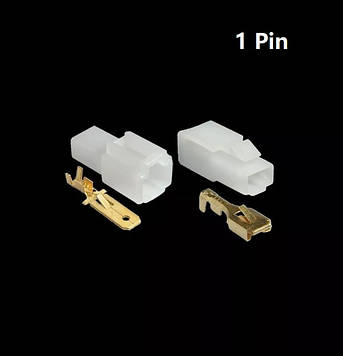 Роз'єм, конектор автомобільний DC 1 pin 6,3mm (Комплект)