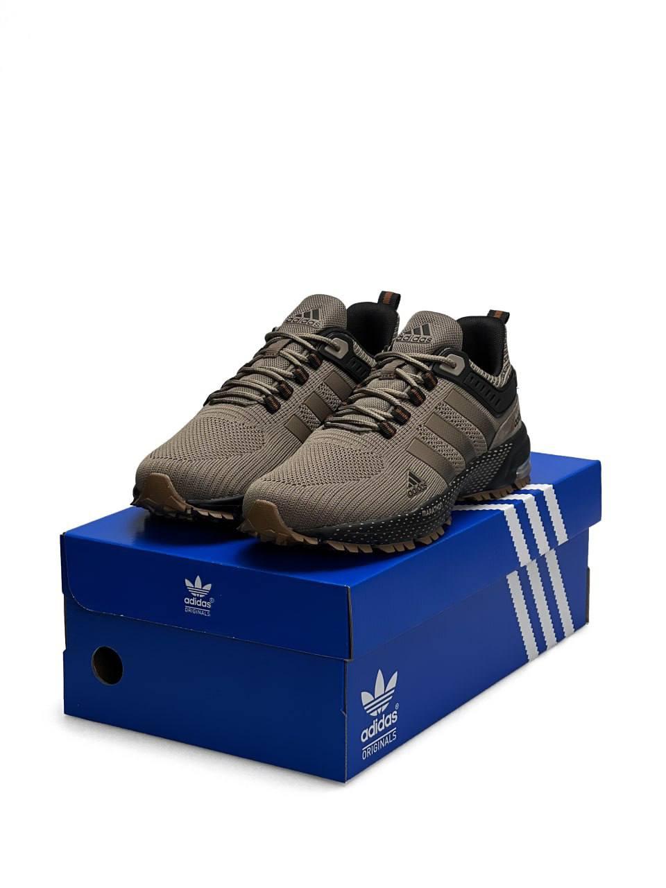 Чоловічі кросівки Adidas Marathon Sand Black (Пісочні) Взуття Адідас Маратон текстиль сітка демісезон, фото 1