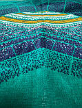 Молитовний килимок (намазлик), темно-бірюзового кольору з малюнком синього відтінку., фото 2