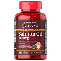Жир лосося Puritan's Pride Salmon Oil 1000 mg 120 Softgels SC, код: 7518891