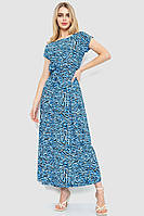 Платье с принтом сине-черный 214R055-4 Ager S IN, код: 8387105