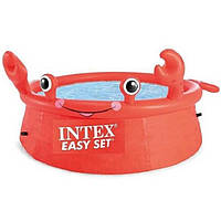 Басейн надувний Intex Crab Easy Set 183х56 см 880 л Red (99224) SC, код: 8024823