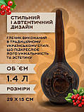 Глечік глиняний з ручкою Венеція 1,4 л для вина гончарний посуд для ресторанів, фото 3