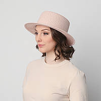 Шляпа женская канотье LuckyLOOK 817-792 One size Розовый ET, код: 7440098