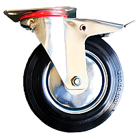 Колесо поворотне з гальмом для вишки-тури VIRASTAR C200 (200 мм). Оригінал