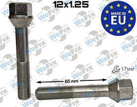 Болт колісний M12х1,25х65 конус цинк ключ 17